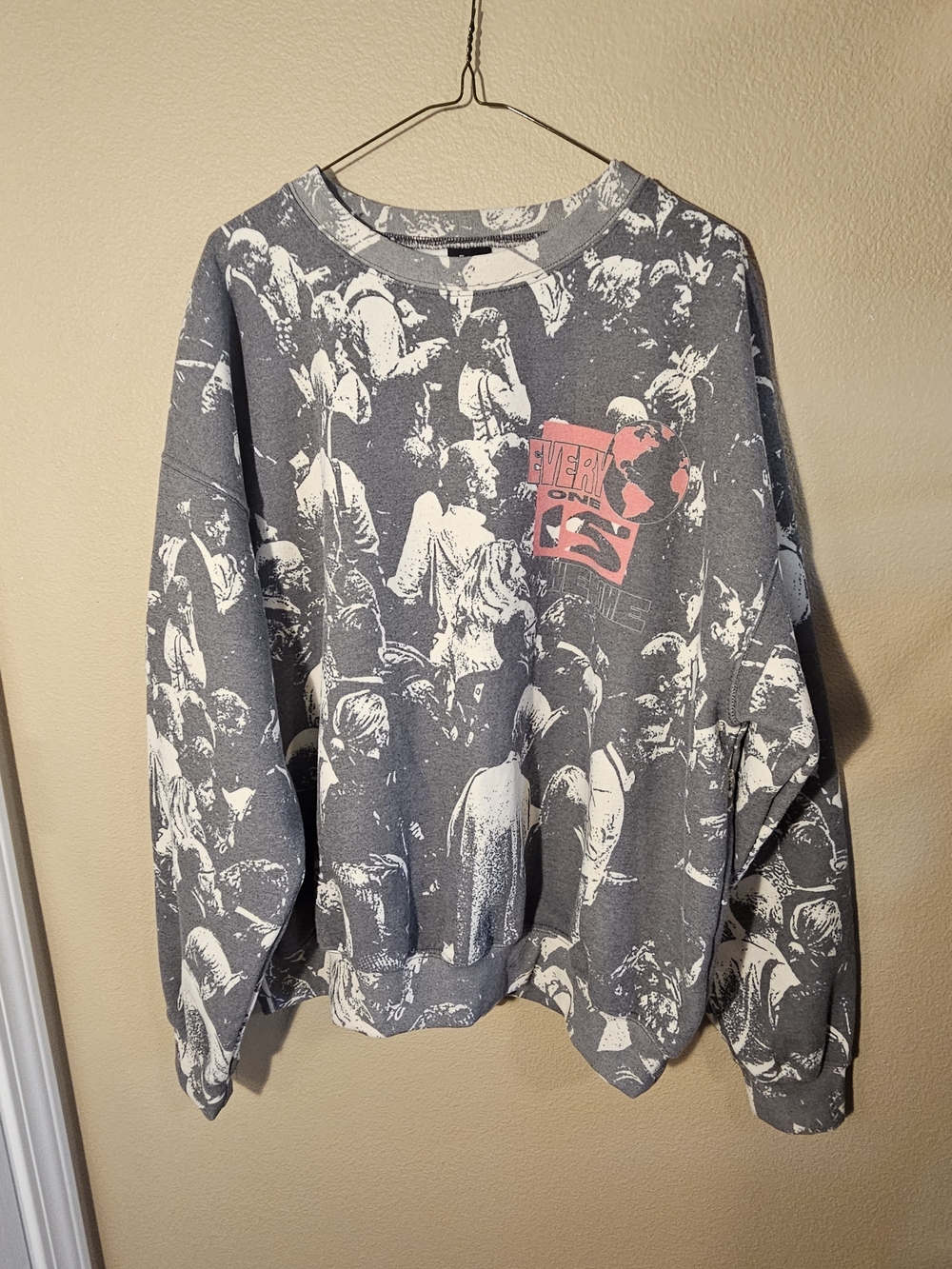 Urban Outfitters Grey Crewneck Sweatshirt with Chest Patch